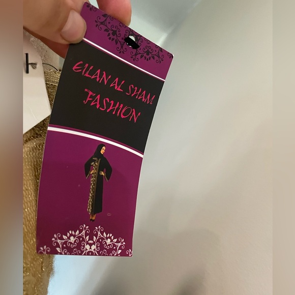 Beautiful Arabian kaftan gold, green and black dress, matching pants - Picture 7 of 16